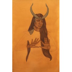 Kiran Aslam, 17 x 29 Inch, Teawash And Pigment On Paper, Figurative Painting, AC-KA-002